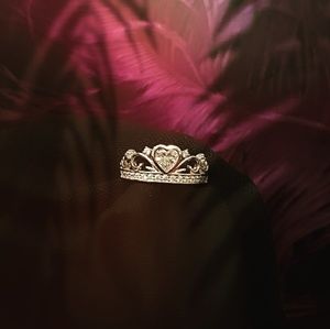 《NEW》silver CZ princess ring